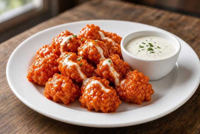 Buffalo Chicken Bites w/ Ranch.